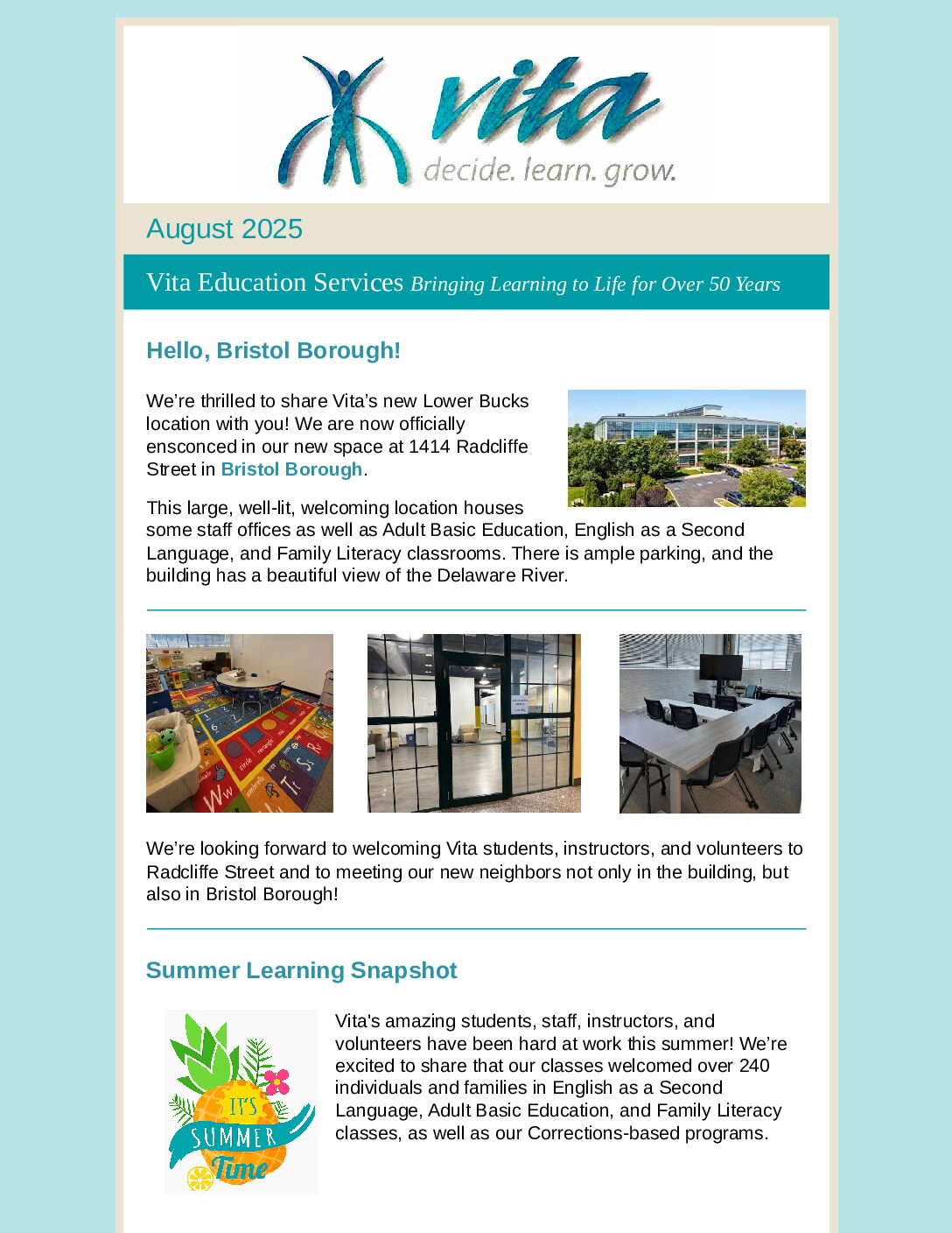 Thumbnail of the first page of 'Newsletter – August 2025'