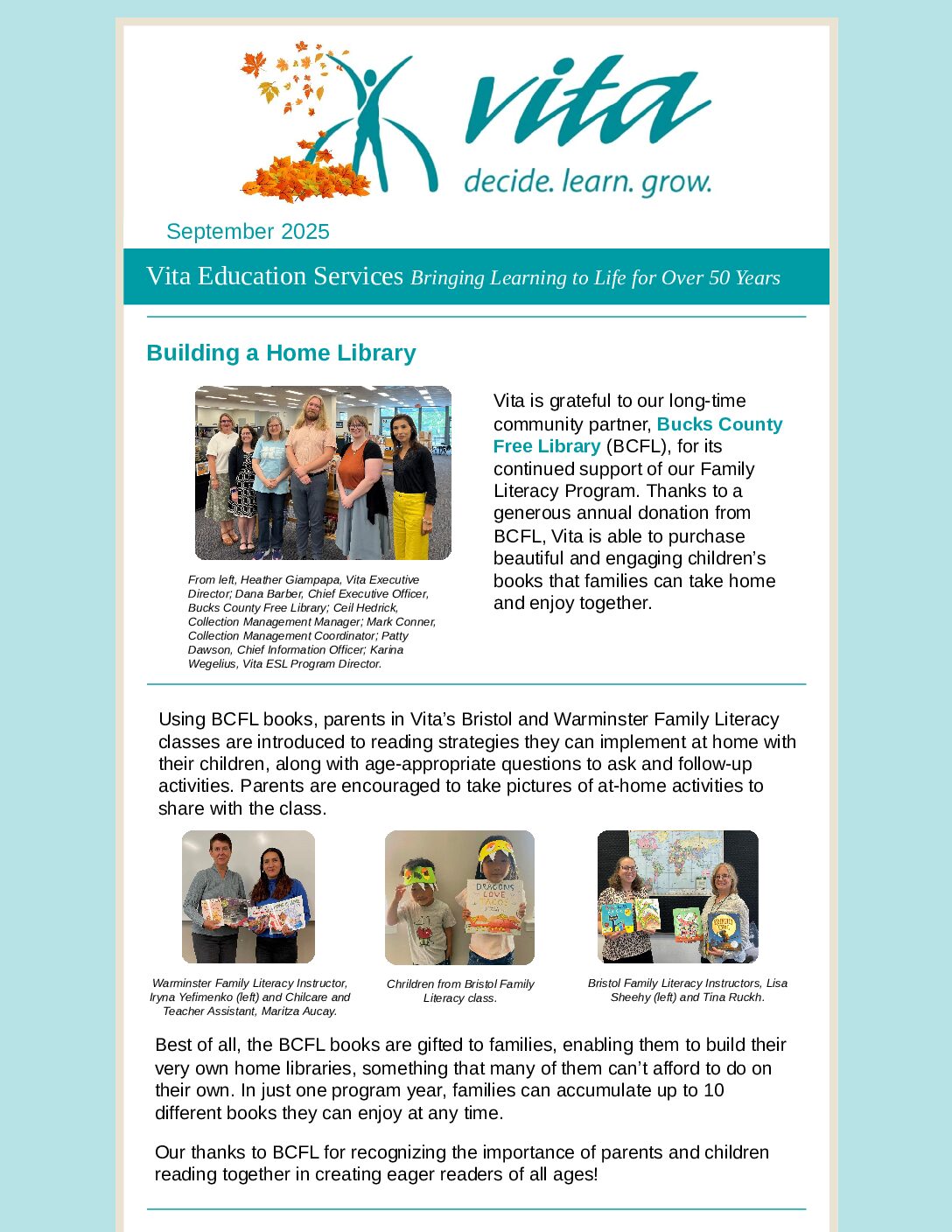 Thumbnail of the first page of 'Newsletter – September 2025'