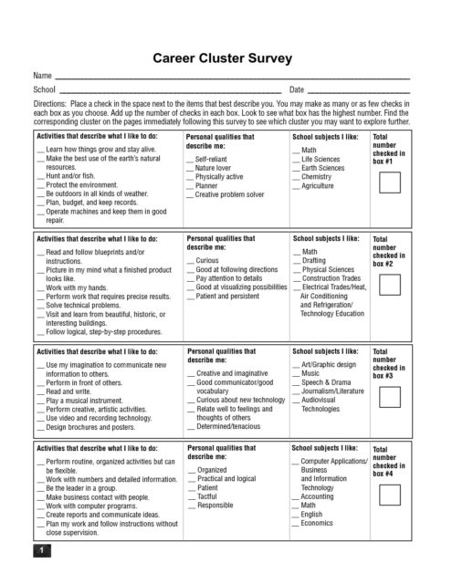 Career-Cluster-Survey – Vita Education